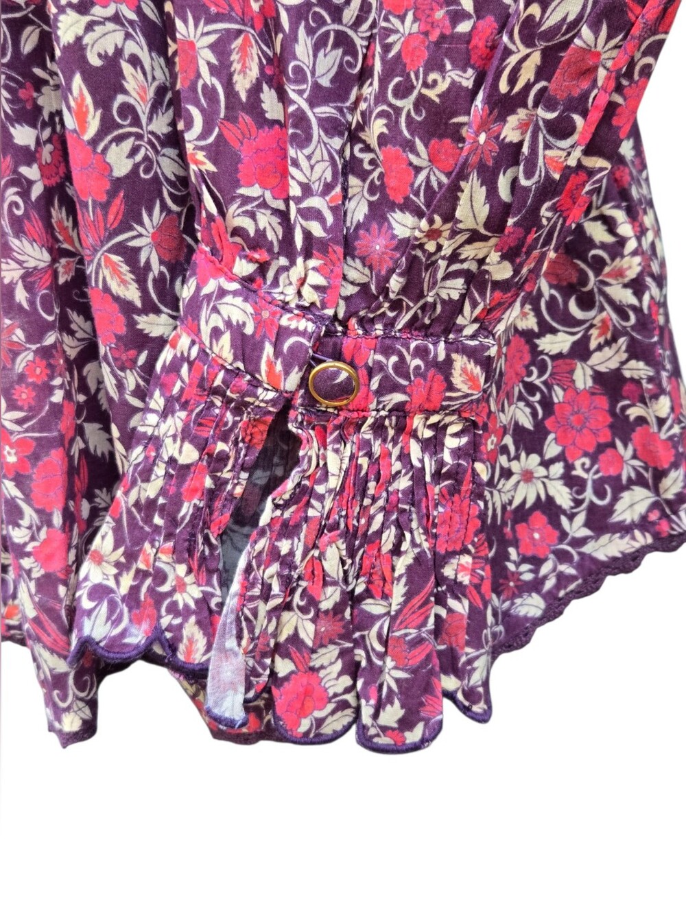 NWT Farm Rio Chelsea Garden Purple Floral Cotton Lace Blouse Size M - Picture 6 of 12